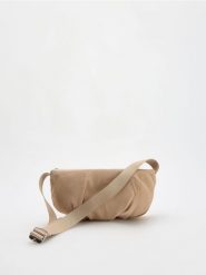 Saszetka crossbody - beżowy. Brązowe nerki i saszetki damskie Reserved, bez wzorów, z tkaniny. W wyprzedaży za 79.99 zł.