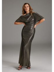 SWING Sukienka w kolorze khaki rozmiar: 44. Brązowe sukienki damskie Swing, bez wzorów, bez ramiączek. Za 339.95 zł.