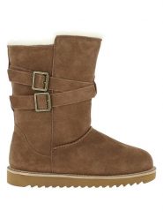 NICEBAY Skórzane kozaki zimowe "Mells Waterproof" w kolorze jasnobrązowym rozmiar: 39. Brązowe kozaki damskie NICEBAY, na zimę, z materiału, bez obcasa, bez zapięcia. Za 260.99 zł.