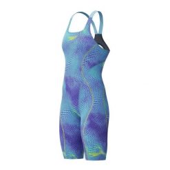 Strój startowy pływacki damski Speedo Fastskin HyperSpark OpenBack. Niebieskie kombinezony damskie Speedo, l, bez wzorów, z dzianiny, bez kołnierzyka, bez ramiączek. Za 391.98 zł.