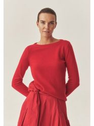 TATUUM Sweter w kolorze czerwonym rozmiar: XL. Czerwone swetry klasyczne damskie TATUUM, xl, z kaszmiru, bez kołnierzyka. Za 279.78 zł.