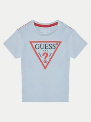 Guess T-Shirt N73I55 K8HM0 Błękitny Regular Fit. Niebieskie t-shirty i koszulki chłopięce Guess, z aplikacjami, z bawełny, bez kołnierzyka, bez ramiączek. Za 59.99 zł.