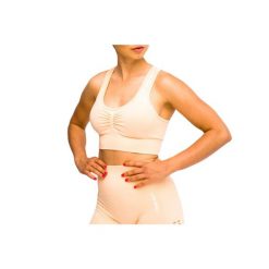 Biustonosz sportowy damski GymHero California Cute Bra. Brązowe biustonosze sportowe damskie Gym Hero, bez wzorów, z elastanu. Za 89.99 zł.
