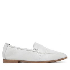 Mokasyny Tamaris. Białe mokasyny damskie Tamaris, bez obcasa. Za 259.99 zł.