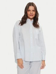 Hunkemöller Koszulka piżamowa 206510 Niebieski Regular Fit. Niebieskie koszule nocne i halki Hunkemöller, s, bez wzorów, z bawełny, bez kołnierzyka, bez ramiączek. Za 89.99 zł.