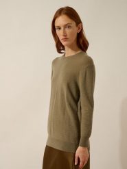 Just Cashmere Kaszmirowy sweter "Janice" w kolorze khaki rozmiar: XL. Brązowe swetry klasyczne damskie Just Cashmere, xl, z kaszmiru, bez kołnierzyka. Za 369.99 zł.