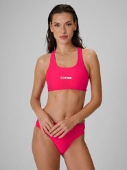 4F Góra od bikini damska - różowa XL. Czerwone bikini 4F, bez wzorów, z materiału. Za 79.99 zł.