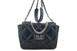 Listonoszka pikowana BARBERINI'S czarna 918-1. Czarne shopper bag Barberinis, bez wzorów, ze skóry, do ręki, małe, bez dodatków. Za 319.99 zł.