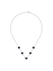 Mitzuko Srebrny naszyjnik z perłami - dł. 42 cm rozmiar: onesize. Szare naszyjniki damskie Mitzuko, z perłą, srebrne. Za 295.99 zł.