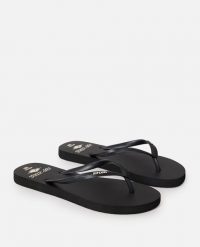 Japonki damskie Rip Curl Icons Of Surf Bloom. Czarne klapki damskie Rip Curl, bez wzorów, z gumy, bez obcasa, bez zapięcia. Za 73.99 zł.