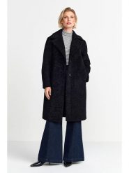 Rich&Royal Płaszcz pluszowy w kolorze czarnym rozmiar: 42. Czarne płaszcze damskie Rich&Royal, bez wzorów, bez kaptura. Za 507.45 zł.