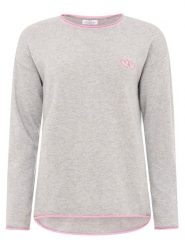 Zwillingsherz Sweter "Double heart" w kolorze szarym rozmiar: M. Szare swetry klasyczne damskie Zwillingsherz, m, z kaszmiru, bez kołnierzyka. Za 193.45 zł.