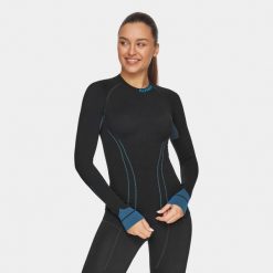 Bluza termoaktywna trekkingowa damska Alpinus Tactical Base Layer. Czarne bluzy damskie Alpinus, l, bez wzorów, bez kaptura. Za 159.00 zł.