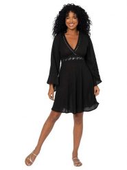 Aller Simplement Sukienka w kolorze czarnym rozmiar: 34-40. Czarne sukienki damskie Aller Simplement, bez wzorów, z bawełny, bez ramiączek. Za 86.99 zł.