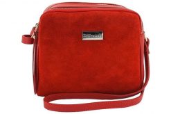 Listonoszka skórzana BARBERINI'S czerwona 710-7. Czerwone shopper bag Barberinis, bez wzorów, ze skóry, na ramię, bez dodatków. Za 219.99 zł.
