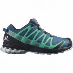 Buty trekkingowe damskie Salomon XA PRO 3D v8 GTX. Niebieskie obuwie sportowe damskie Salomon, bez zapięcia, do biegania. Za 438.00 zł.