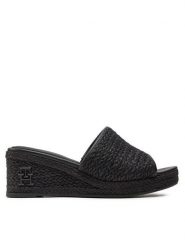 Tommy Hilfiger Espadryle FW0FW07927 Czarny. Czarne espadryle damskie Tommy Hilfiger, bez wzorów, z tworzywa sztucznego, bez obcasa. Za 299.99 zł.