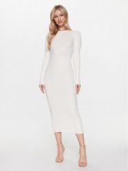 Edited Sukienka dzianinowa EDT7006002 Écru Fitted Fit. Sukienki damskie Edited, bez wzorów, z dzianiny, bez ramiączek. Za 379.99 zł.