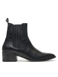 Vagabond Shoemakers Botki Marja 5613-001-20 Czarny. Czarne botki damskie Vagabond Shoemakers, ze skóry, bez obcasa, na słupku, bez zapięcia. Za 649.99 zł.