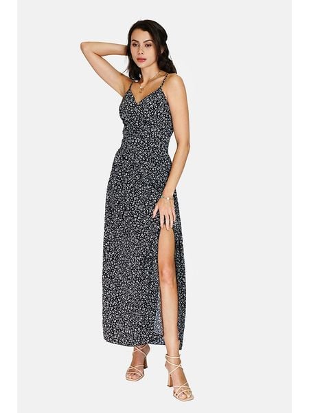 ASSUILI Sukienka w kolorze czarno-białym rozmiar: 38. Czarne sukienki damskie Assuili, bez wzorów, klasyczne, bez ramiączek. Za 105.63 zł.