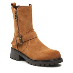 Botki Clara Barson. Brązowe botki damskie Clara Barson, bez obcasa, na płaskiej podeszwie, bez zapięcia. Za 95.98 zł.