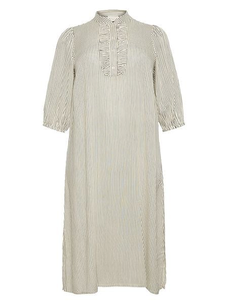 Kaffe Sukienka w kolorze zielono-białym rozmiar: 48. Białe sukienki damskie Kaffe, bez wzorów, z wiskozy, klasyczne, bez ramiączek. Za 104.89 zł.