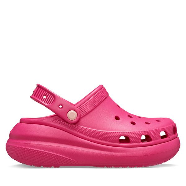 Klapki Crocs. Czerwone klapki damskie Crocs, bez wzorów, bez obcasa, bez zapięcia. Za 319.99 zł.