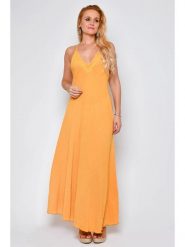 H.H.G. Sukienka w kolorze pomarańczowym rozmiar: onesize. Pomarańczowe sukienki damskie H.H.G., bez wzorów, z bawełny, bez ramiączek. Za 140.53 zł.
