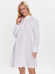 United Colors Of Benetton Sukienka codzienna 481YDV04I Biały Regular Fit. Białe sukienki damskie United Colors Of Benetton, bez wzorów, z bawełny, bez ramiączek. Za 239.99 zł.