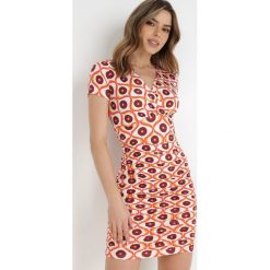 Pomarańczowa Sukienka Kephippe. Brązowe sukienki damskie Born2be, bez wzorów, bez ramiączek. Za 189.99 zł.