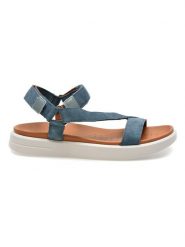 Geox Sandały "Xand" w kolorze niebieskim rozmiar: 38. Niebieskie sandały damskie Geox, bez wzorów, z otwartym noskiem, bez obcasa, bez zapięcia. Za 263.95 zł.