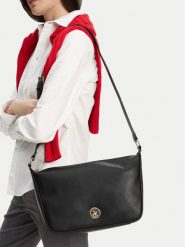 Beverly Hills Polo Club Torebka C-BHPC-L-001-08 Czarny. Czarne listonoszki damskie Beverly Hills Polo Club, bez wzorów, z materiału, bez dodatków. Za 159.99 zł.