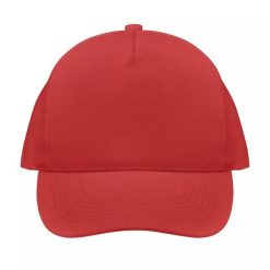 Czapka baseballowa 5-panelowa Sol's Seoul. Czerwone czapki z daszkiem damskie SOL'S, bez wzorów. Za 30.00 zł.