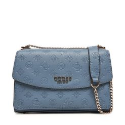 Torebka Guess. Niebieskie listonoszki damskie Guess, z aplikacjami, bez dodatków. Za 449.99 zł.