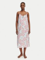 LAUREN RALPH LAUREN Koszula nocna ILN02506 Niebieski jasny Relaxed Fit. Niebieskie koszule nocne i halki Lauren Ralph Lauren, bez wzorów, z bawełny, bez ramiączek. Za 375.99 zł.