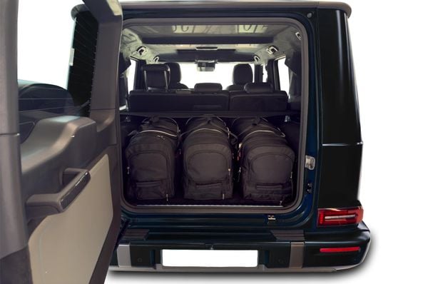 Torby Do Bagażnika Mercedes-Benz G 2024+ 3Szt Kjust. Czarne torby podróżne KJUST, bez wzorów, z kauczuku. Za 1,140.00 zł.
