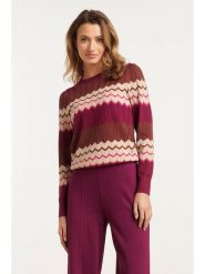 Smashed Lemon Sweter w kolorze bordowym rozmiar: 3XL. Czerwone swetry klasyczne damskie Smashed Lemon, xl, bez kołnierzyka. Za 104.99 zł.