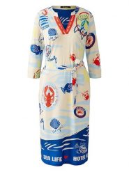 Miss Lagotte Sukienka w kolorze kremowo-niebieskim rozmiar: 42. Brązowe sukienki damskie Miss Lagotte, bez wzorów, z tkaniny, bez ramiączek. Za 192.79 zł.