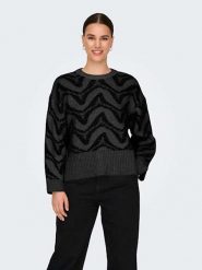 ONLY Sweter w kolorze czarnym rozmiar: L. Czarne swetry klasyczne damskie Only, l, ze splotem, bez kołnierzyka. Za 70.24 zł.