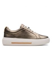 Clarks Skórzane sneakersy "Hollyhock Walk" w kolorze złotym rozmiar: 39,5. Żółte obuwie sportowe damskie Clarks, bez zapięcia. Za 245.96 zł.