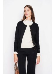 ASSUILI Kardigan w kolorze czarnym rozmiar: 38. Czarne kardigany damskie Assuili, bez wzorów. Za 113.99 zł.