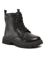 Nelli Blu Trapery CM220117-10 Czarny. Czarne kozaki dziewczęce Nelli Blu, bez wzorów, ze skóry, bez obcasa, bez zapięcia. Za 139.99 zł.