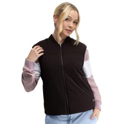 Damska ocieplana kamizelka golfowa Siroko Wedge-W Dark Brown. Brązowe kamizelki damskie SIROKO, bez wzorów, bez kaptura. Za 256.00 zł.