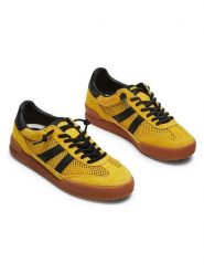 Steve Madden Skórzane sneakersy w kolorze żółto-czarnym rozmiar: 37. Czarne obuwie sportowe damskie Steve Madden, bez zapięcia. Za 223.46 zł.