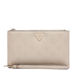 Portfel Guess. Brązowe portfele damskie Guess, z aplikacjami. Za 294.99 zł.