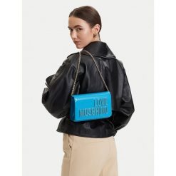 Torebka LOVE MOSCHINO. Niebieskie torebki wieczorowe damskie Love Moschino, bez wzorów, bez dodatków. Za 719.99 zł.