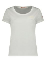 Geographical Norway Koszulka w kolorze białym rozmiar: XXL. Białe bluzki damskie Geographical Norway, xxl, bez wzorów, bez kołnierzyka, bez ramiączek. Za 52.67 zł.