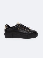 Sneakersy damskie ze skóry ekologicznej czarne NN274A850 906. Czarne obuwie sportowe damskie Big Star, ze skóry ekologicznej, bez zapięcia. Za 179.99 zł.