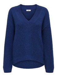 JDY Sweter w kolorze granatowym rozmiar: XXL. Niebieskie swetry klasyczne damskie JDY, xxl, ze splotem, bez kołnierzyka. Za 70.24 zł.