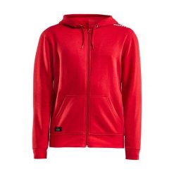 Bluza sportowa damska Craft Community Fz. Czerwone bluzy damskie Craft, xl, bez wzorów, z materiału, z kapturem. Za 285.00 zł.